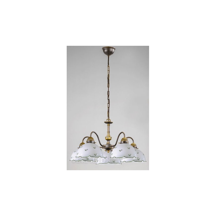 Kolarz 731.85.21 - Luster na lancu NONNA 5xE27/75W/230V zelena