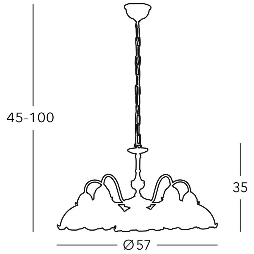 Kolarz 731.85.53 - LLuster na lancu NONNA 5xE27/75W/230V