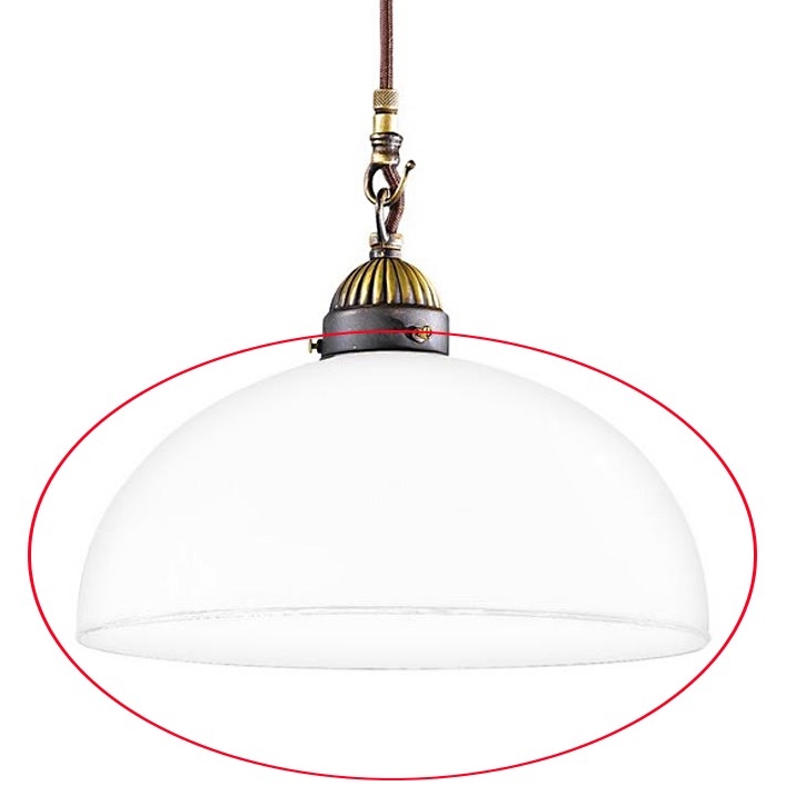 Kolarz 731.G54 - Zamjensko staklo za luster, podnu lampu i reflektorsku svjetiljku NONNA E27 pr. 30 cm bijela