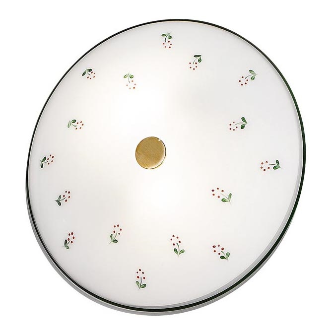Kolarz 731.U12.4.70- Stropna svjetiljka NONNA 2xE14/60W/230V pr. 32 cm zelena/mesing
