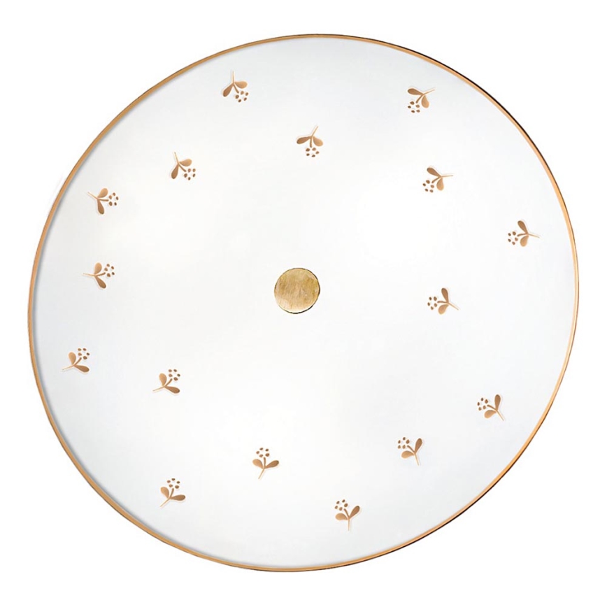 Kolarz 731.U13.4.160 - Zidna svjetiljka NONNA 3xE27/60W/230V Ø 42 cm, cvjetni uzorak, ružičasto zlato