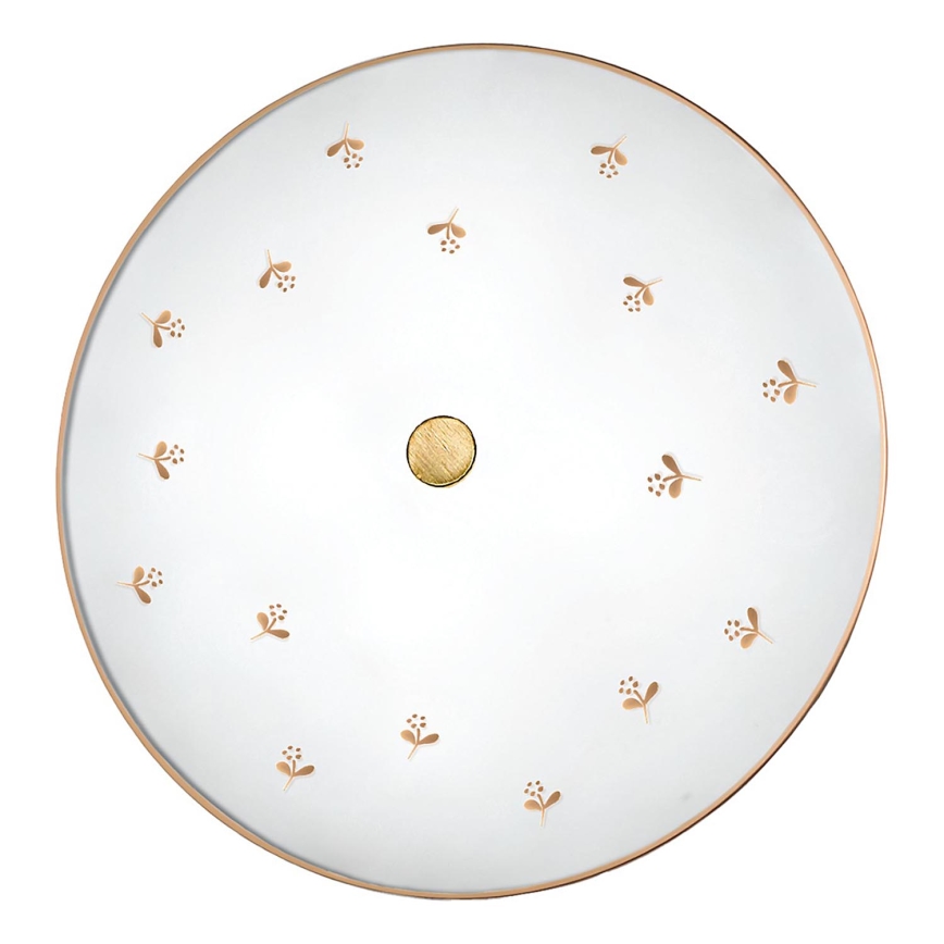 Kolarz 731.U14.4.160 - Zidna svjetiljka NONNA 4xE27/60W/230V Ø 54 cm s cvjetnim motivom, ružičasto zlato