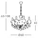 Kolarz 960.88 - Kristalni luster na lancu VALERIE 8xE14/40W/230V