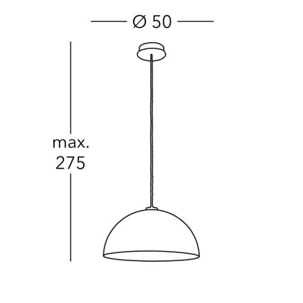 Kolarz A1339.31.Co.VinCu/50 - Luster na sajli CULT 1xE27/100W/230V pr. 50 cm bakrena