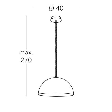 Kolarz A1339.31.Wm.VinAg/40 - Luster na sajli CULT 1xE27/100W/230V pr. 40 cm srebrna