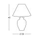 Kolarz A1340.70.Gr - Stolna lampa CHIARA 1xE27/100W/230V bijela/siva pr. 30 cm