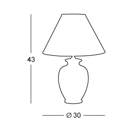 Kolarz A1340.70 - Stolna lampa CHIARA 1xE27/100W/230V bijela pr. 30 cm