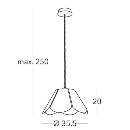 Kolarz A1346.31.W - Luster na sajli BLOOM 1xE27/100W/230V