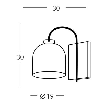 Kolarz A1352.61.Au.100 - Zidna lampa NONNA 1xE27/60W/230V jeleni hrast/bijela/zlatna