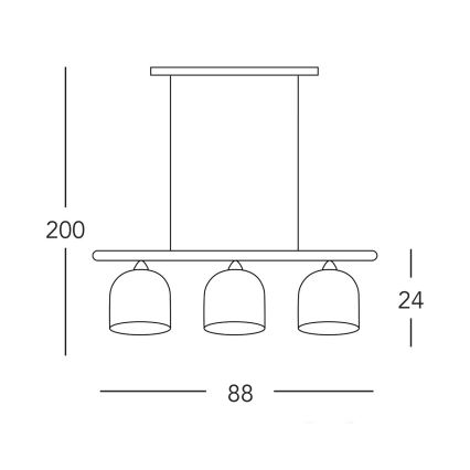 Kolarz A1352.83.Au.100 - Luster na sajli NONNA 3xE27/60W/230V jeleni hrast/bijela/zlatna