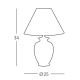 Kolarz A1354.71S - Stolna lampa GIARDINO 1xE27/60W/230V pr. 25 cm