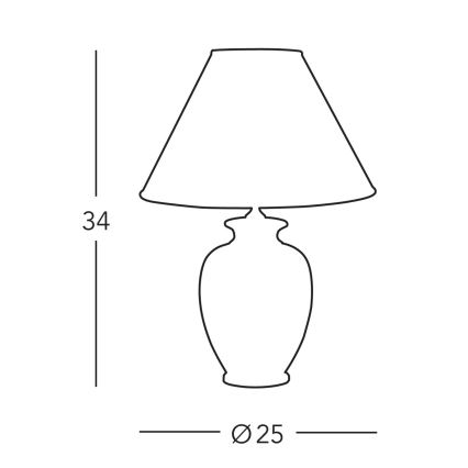 Kolarz A1354.71S - Stolna lampa GIARDINO 1xE27/60W/230V pr. 25 cm