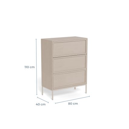 Komoda ALIN 80 x 40 cm, taupe
