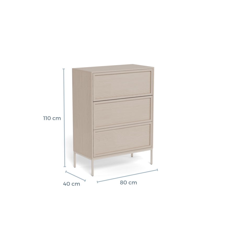 Komoda ALIN 80 x 40 cm, taupe