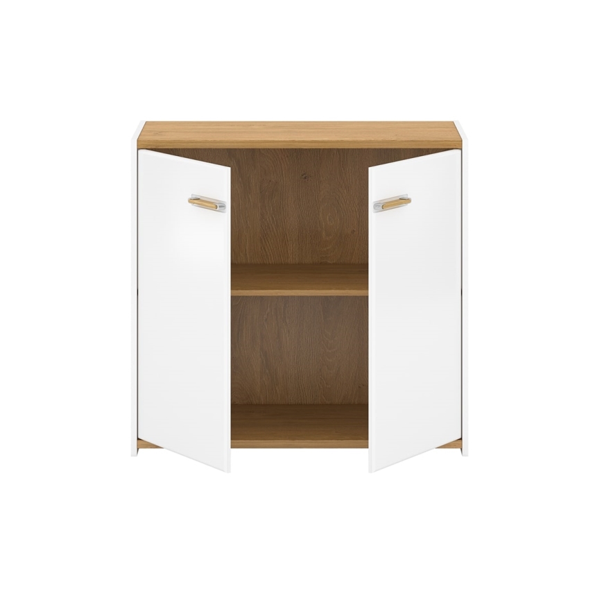 Komoda ANTHO 85x90 cm bijela/prirodni hrast