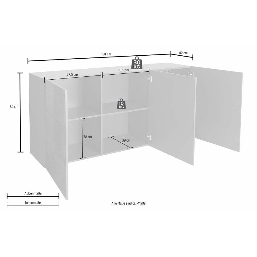 Komoda ARIA antracitna