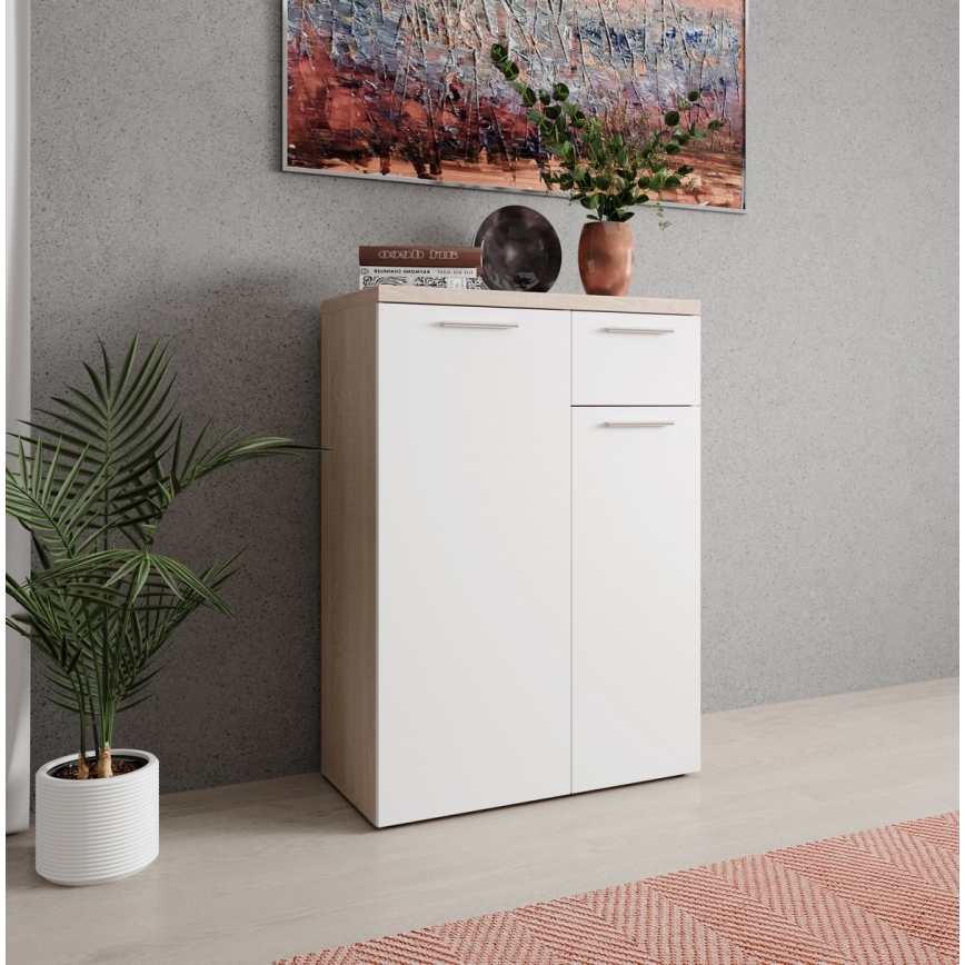 Komoda BRUNO hrast sonoma/bijela