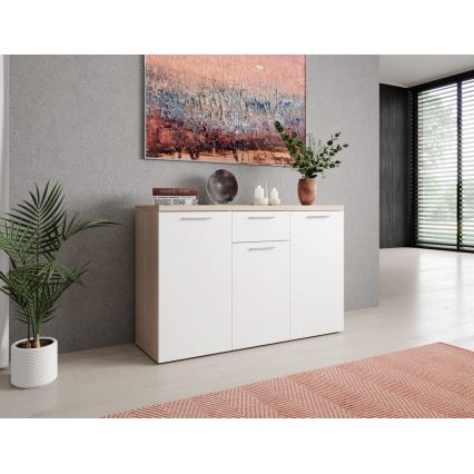 Komoda BRUNO hrast sonoma/bijela