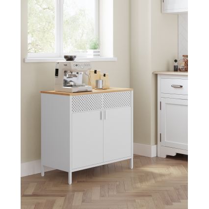 Komoda FIRA 80x40 cm bijela/hrast
