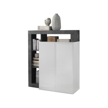 Komoda LENOR bijela/antracit