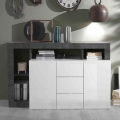 Komoda LENOR bijela/antracit