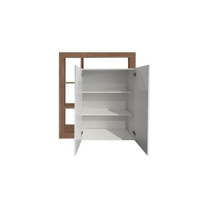 Komoda LENOR bijela/hrast