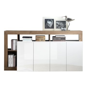 Komoda LENOR bijela/hrast