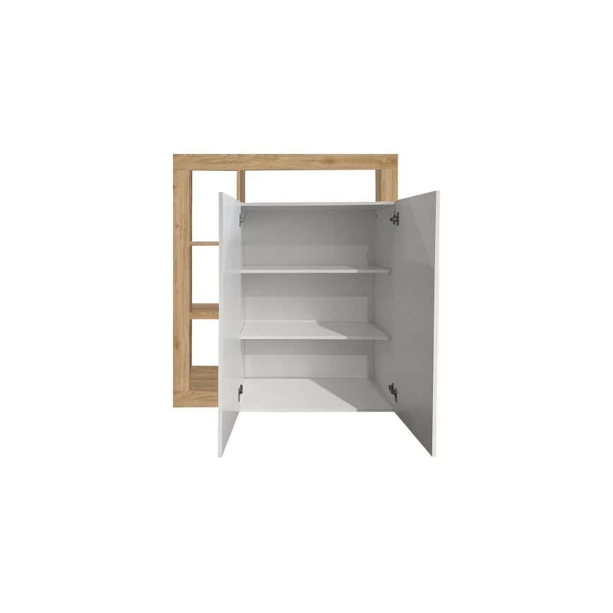 Komoda LENOR bijela/smeđa