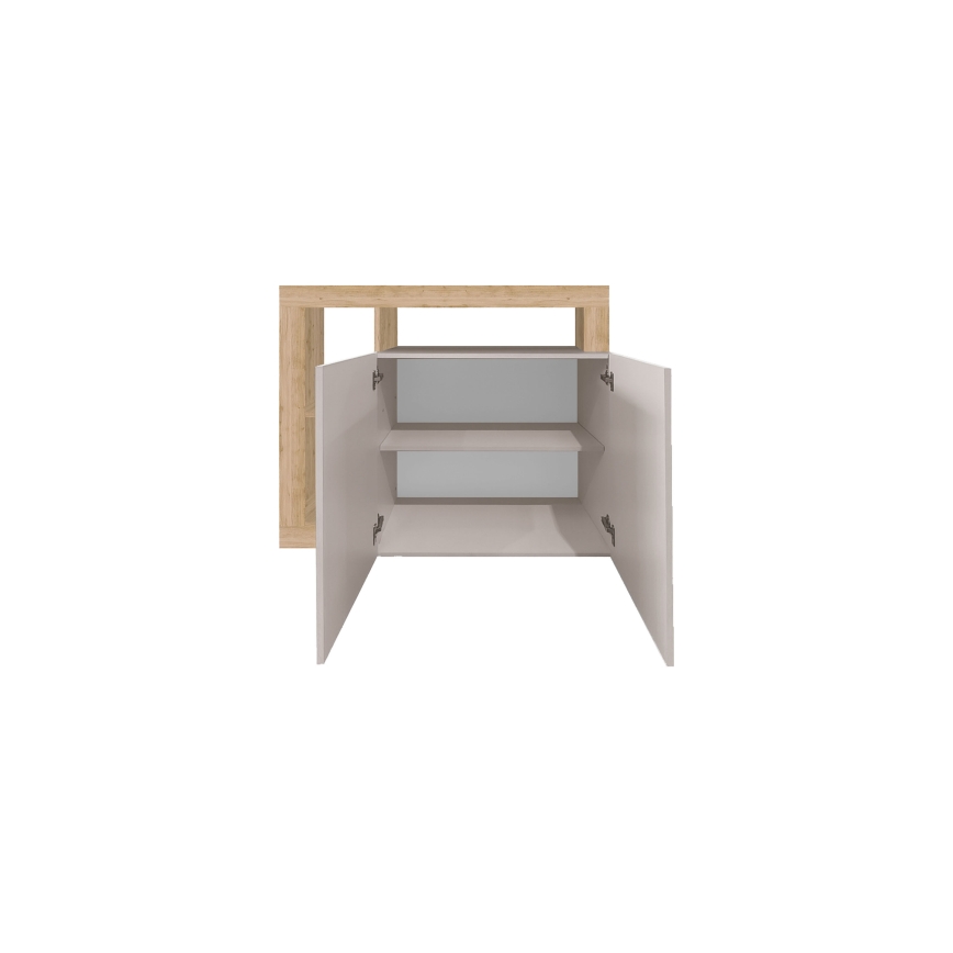 Komoda LENOR kašmir/svijetli hrast