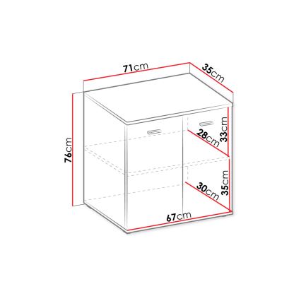 Komoda MIKE 76x71 cm bijela