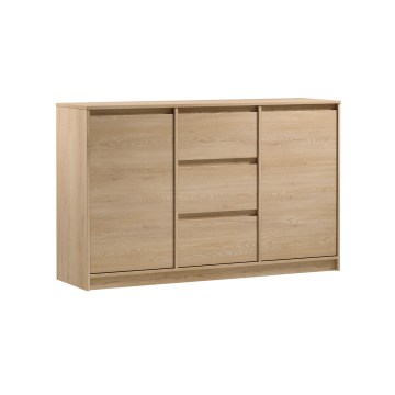 Komoda MIYABI 138 x 86 x 40 cm, hrast Cremona