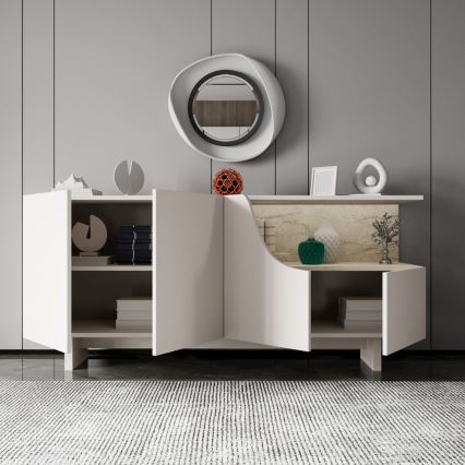 Komoda ORBIS 180x40 cm krem/bež