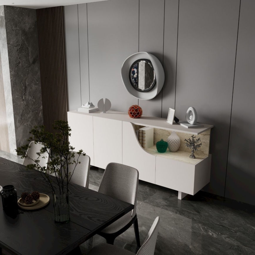 Komoda ORBIS 180x40 cm krem/bež