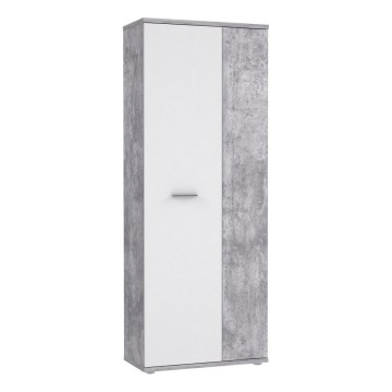 Komoda/Ormarić za cipele SIMO bijela/siva beton