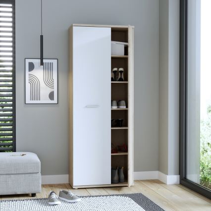 Komoda/Ormarić za cipele SIMO hrast sonoma/bijela