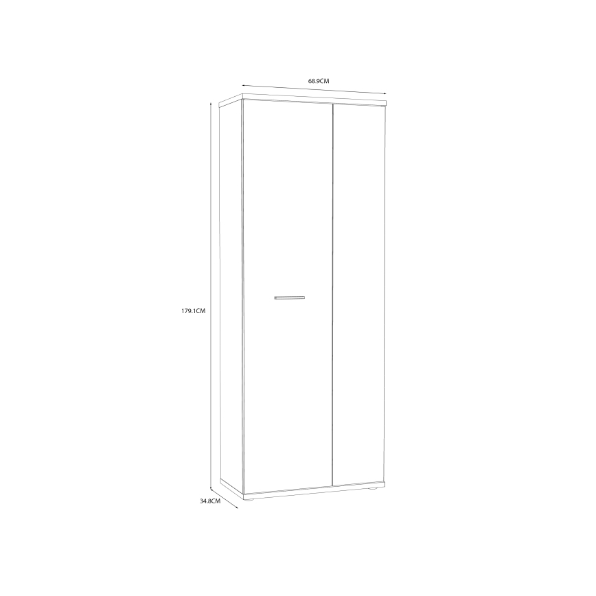 Komoda/Ormarić za obuću SIMO bijela/taupe