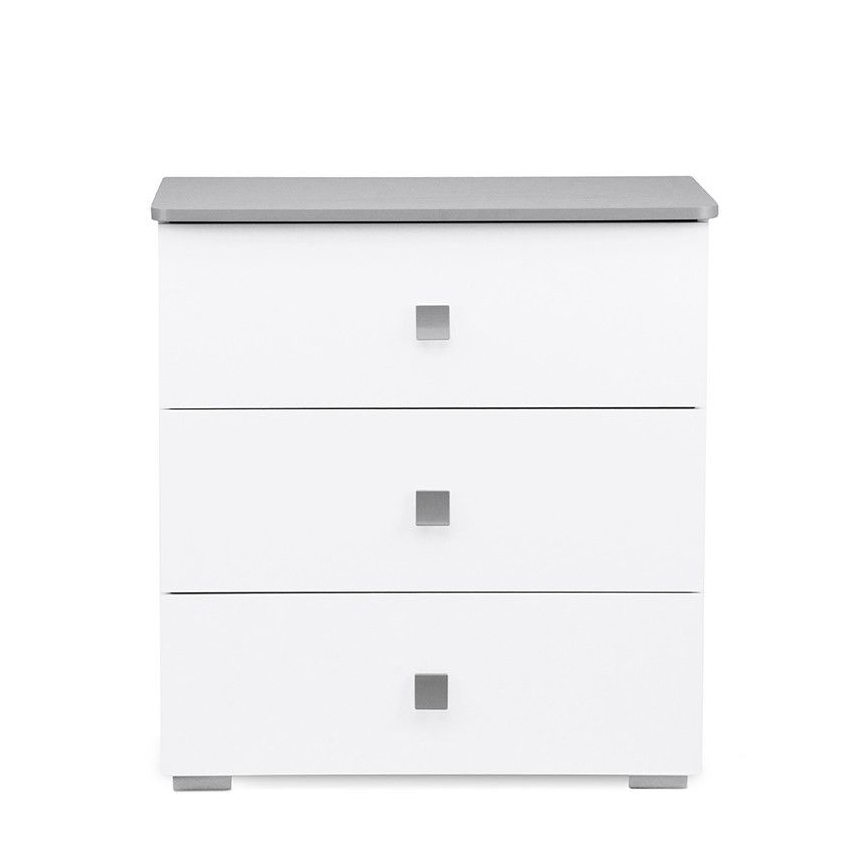 Komoda PABIS 87x83 cm bijela/siva
