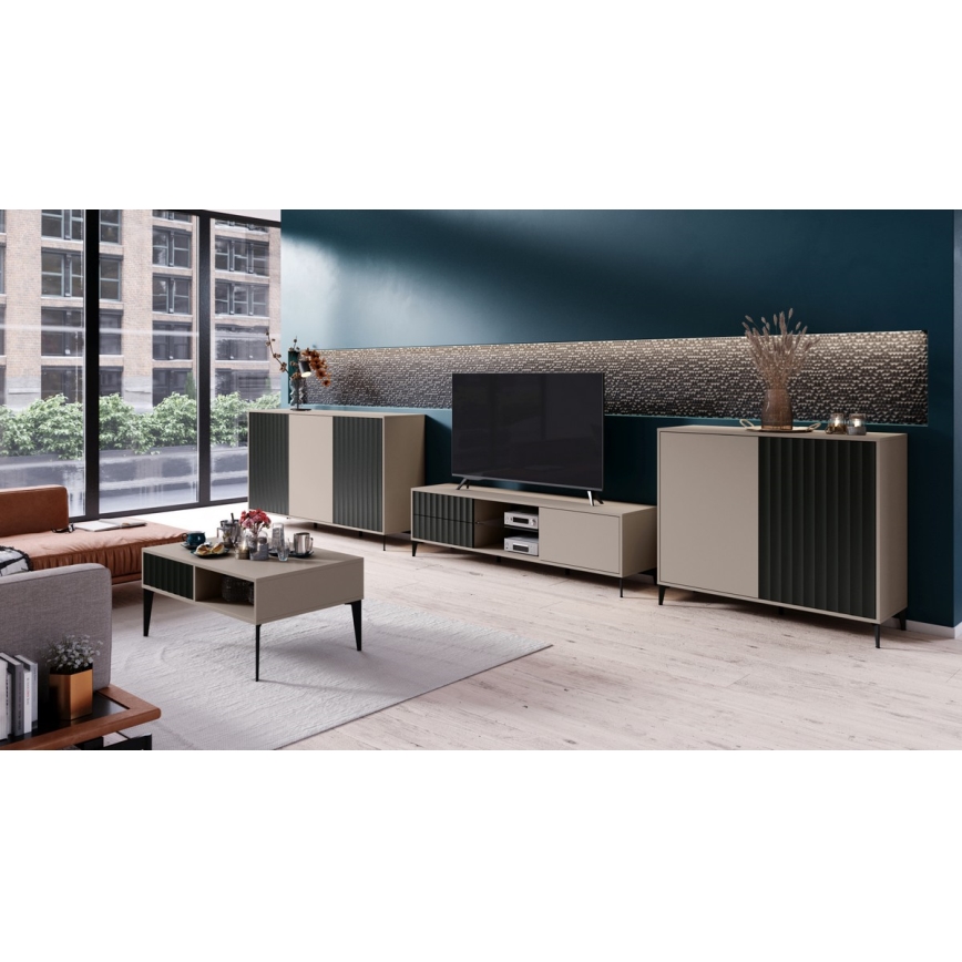 Komoda RONJA taupe/crna