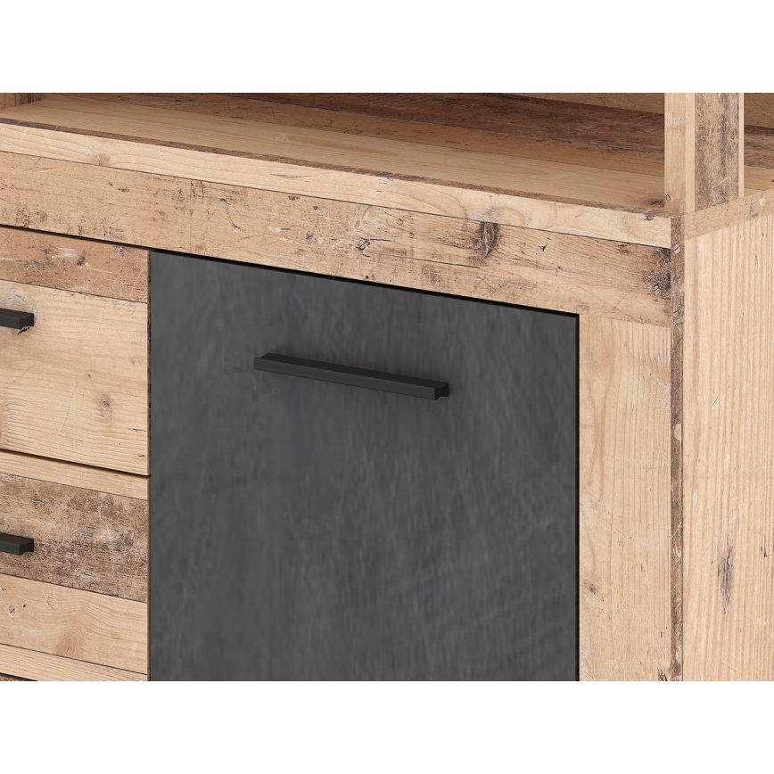 Komoda RUNA svijetlosmeđa/antracit