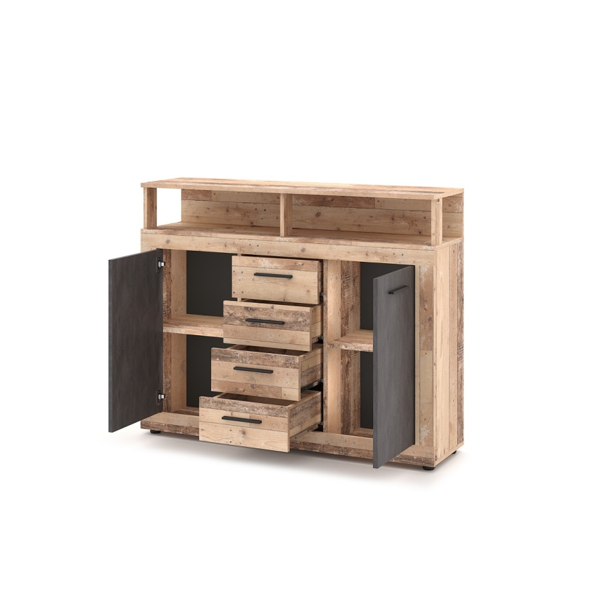 Komoda RUNA svijetlosmeđa/antracit