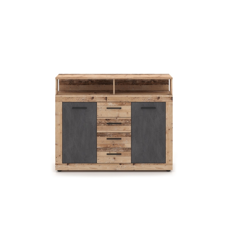Komoda RUNA svijetlosmeđa/antracit