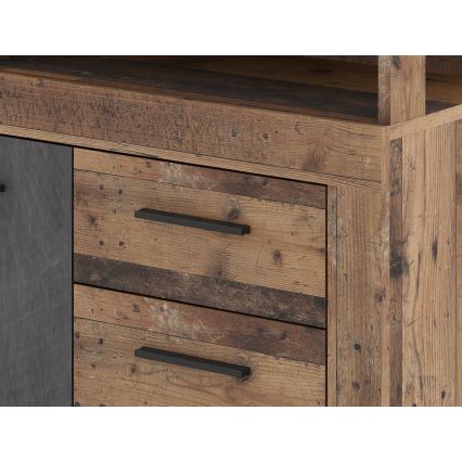 Komoda RUNA tamno smeđa/antracit