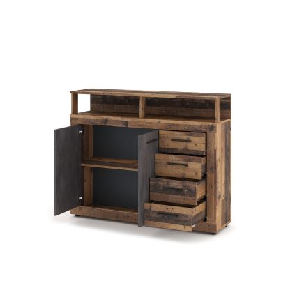 Komoda RUNA tamno smeđa/antracit