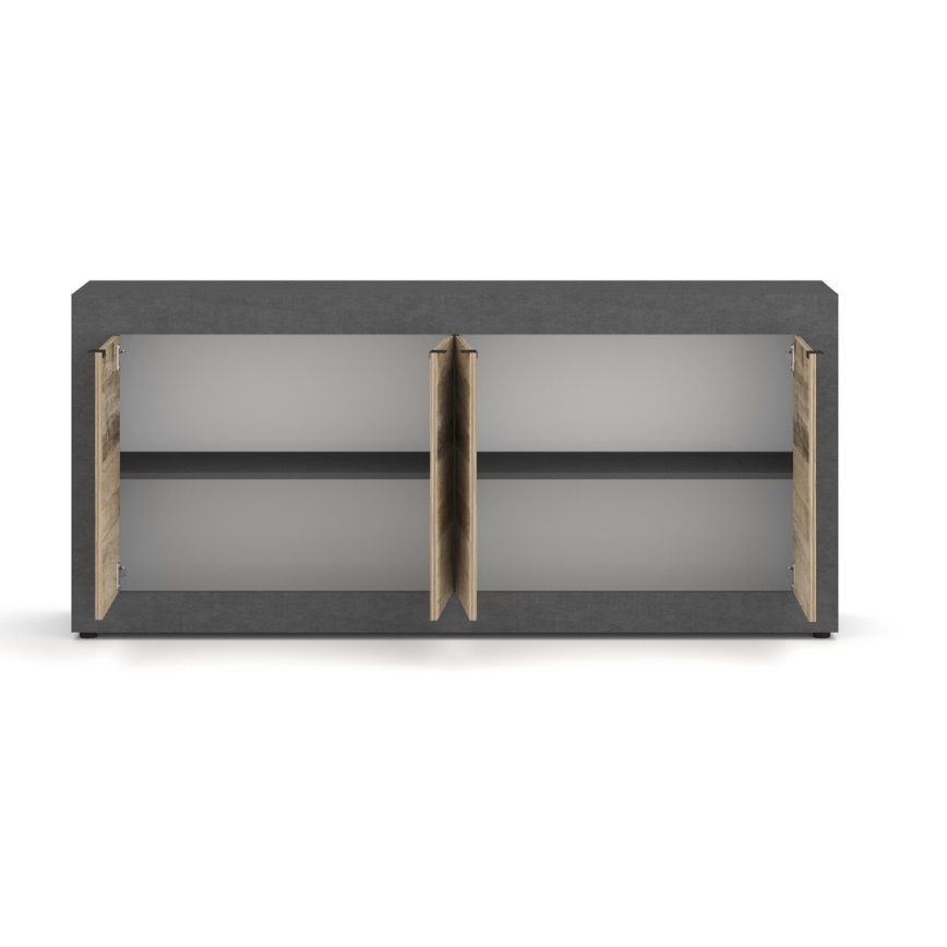 Komoda RUNEA svijetlo smeđa/antracit