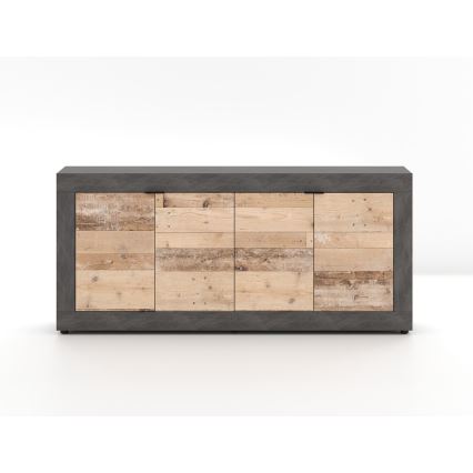 Komoda RUNEA svijetlo smeđa/antracit