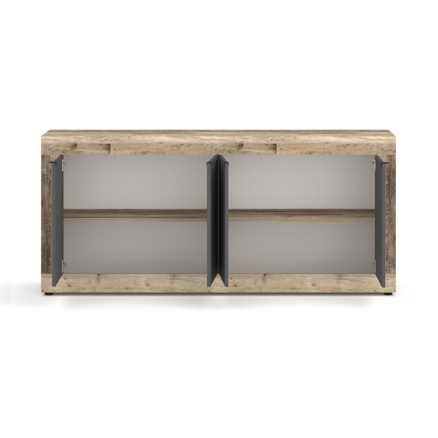 Komoda RUNEA svijetlo smeđa/antracit