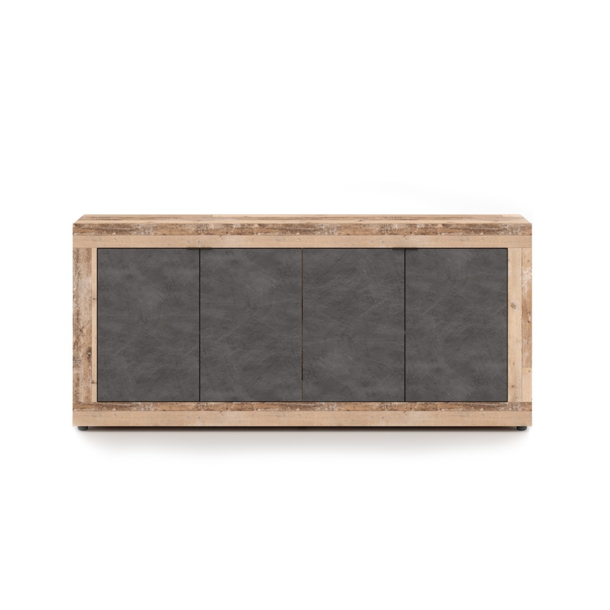 Komoda RUNEA svijetlo smeđa/antracit