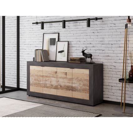 Komoda RUNEA svijetlosmeđa/antracit