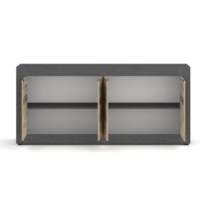 Komoda RUNEA svijetlosmeđa/antracit