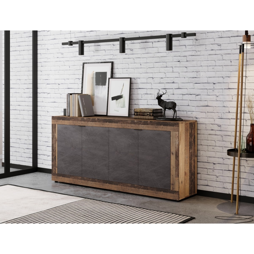 Komoda RUNEA tamno smeđa/antracit